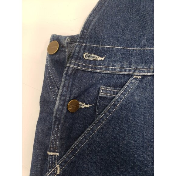 Carhartt Overalls Mens 38x32 Blue Denim 100% Cotton RN#14806 Pre Owned - Picture 5 of 13